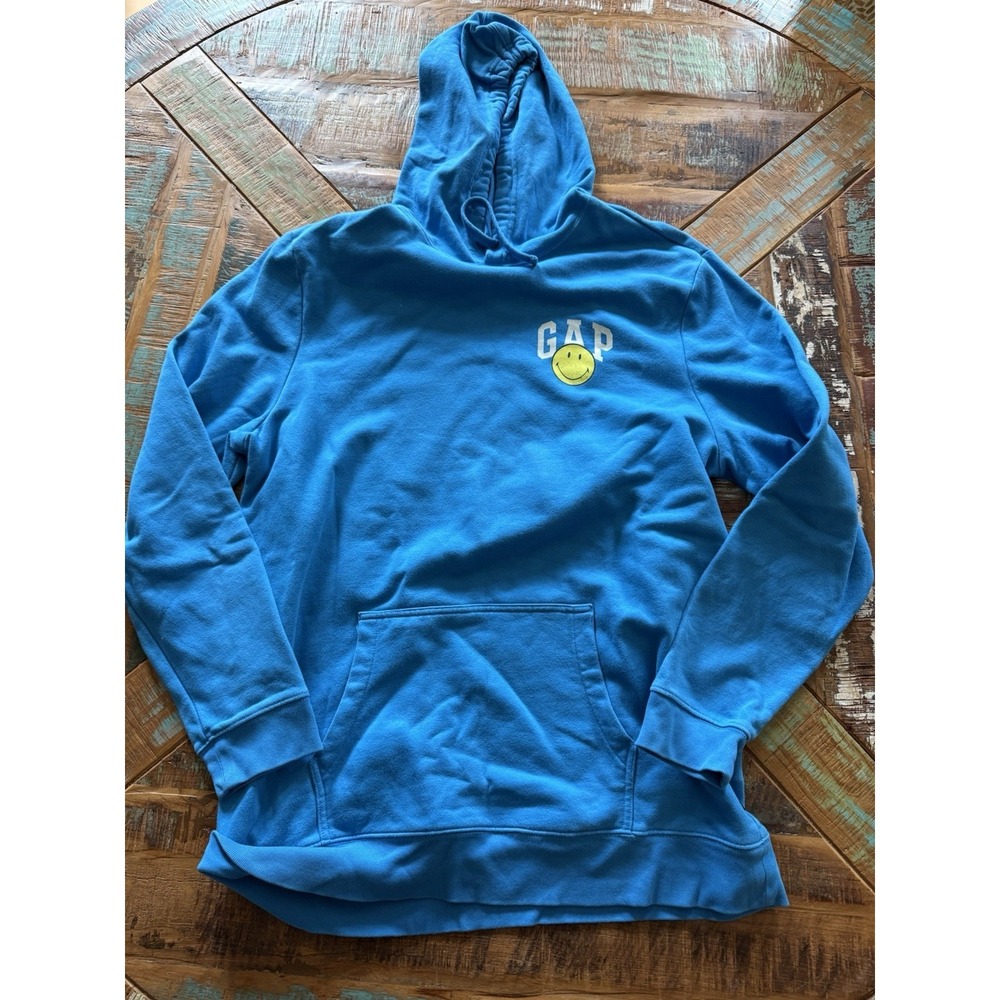 Men's Gap Smiley Blue Sweatshirt Size XL TALL
